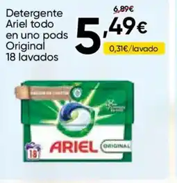 FROIZ ARIEL Detergente todo en uno pods Original 18 lavados oferta