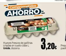 Unide Market UNIDE Huevos frescos de gallinas criadas en suelo clase oferta