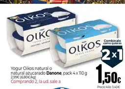 Unide Market DANONE Yogur Oikos natural o natural azucarado oferta