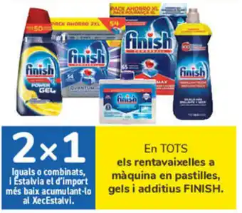Carrefour 2x1 Els Rentavaixelles A Màquina En Pastilles, Gels I Additius Finish oferta