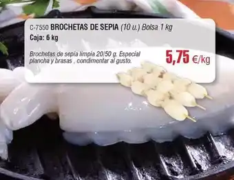 Abordo Brochetas de sepia oferta