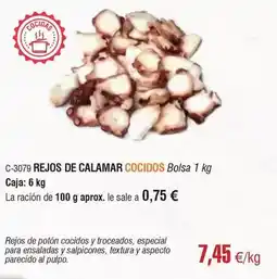 Abordo Rejos de calamar cocidos oferta