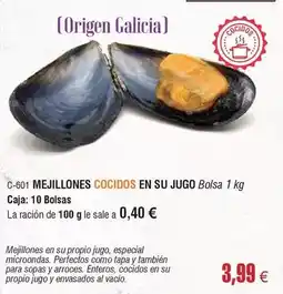 Abordo Origen - mejillones cocidos en su jugo oferta
