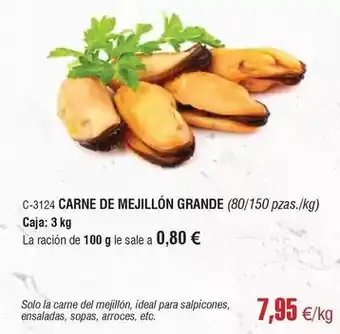 Abordo Solo - carne de mejillon grande oferta
