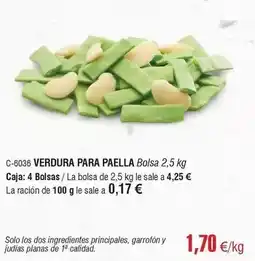 Abordo Solo - verdura para paella oferta