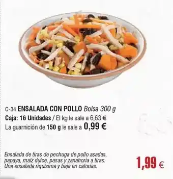 Abordo Ensalada con pollo oferta