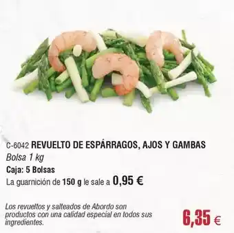 Abordo Abordo - revuelto de esparragos, ajos y gambas oferta