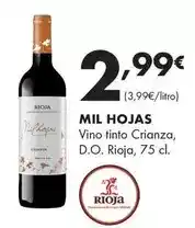 Supermercados Lupa Mil hojas - vino tinto crianza, d.o. rioja oferta