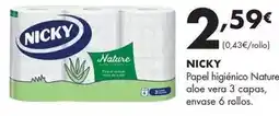 Supermercados Lupa Nicky - papel higiénico nature aloe vera oferta