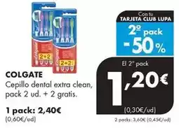 Supermercados Lupa Colgate - cepillo dental extra clean oferta