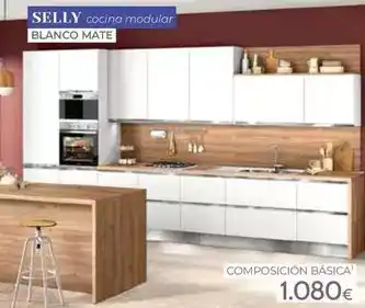 Selly - cocina modular blanco mate