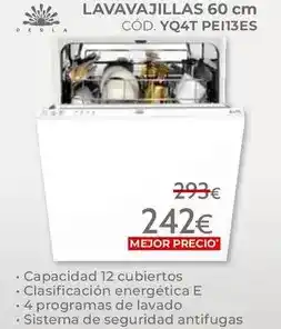 Mondo Convenienza Perla - lavavajillas 60 cm yq4t pei13es oferta
