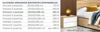 Algunos armarios batientes