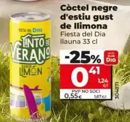 Dia Fiesta del dia - tinto de verano sabor limon oferta