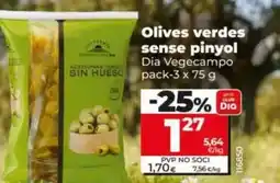 Dia Dia vegecampo - aceitunas verdes sin hueso oferta