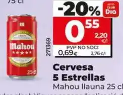 Dia Mahou - cerveza 5 estrellas oferta
