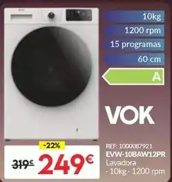 Embargos a lo bestia Vok - lavadora evw-10baw12pr oferta