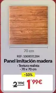 Embargos a lo bestia Panel imitación madera oferta