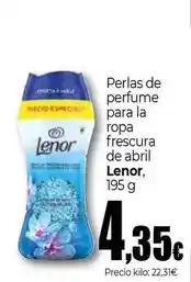 Unide Supermercados Lenor - perlas de perfume para la ropa frescura de abril oferta