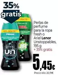 Unide Supermercados Lenor - perlas de perfume para la ropa fresh oferta