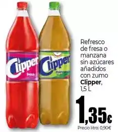 Unide Supermercados Clipper - refresco de fresa o manzana sin azucares anadidos con zumo oferta