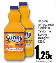 Unide Supermercados Sunny delight - bebida refrescante florida o california oferta