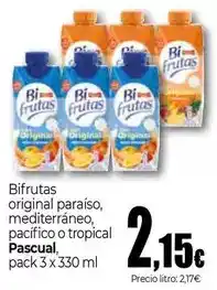 Unide Supermercados Pascual - bifrutas original paraiso, mediterráneo, pacífico o tropical oferta