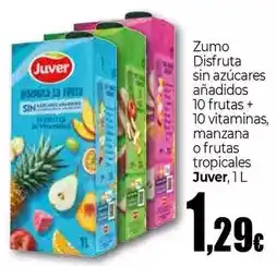 Unide Supermercados Juver - zumo disfruta sin azúcares añadidos 10 frutas + 10 vitaminas, manzana o frutas tropicales oferta