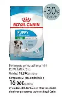 El Corte Inglés Royal canin - pienso para perros cachorros mini oferta