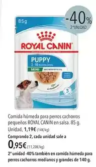 El Corte Inglés Royal canin - comida húmeda para perros cachorros pequeños en salsa oferta