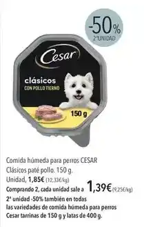 El Corte Inglés Cesar - comida húmeda para perros oferta