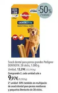 El Corte Inglés Purina - snack dental para perros grandes pedigree oferta