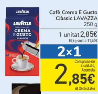 Carrefour Cafè Crema E Gusto Clàssic Lavazza 250 g 2x1 oferta