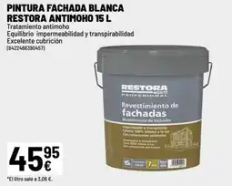 Brico Depôt RESTORA Pintura fachada blanca antimoho oferta