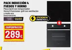 Brico Depôt Pack inducción 4 fuegos y horno oferta