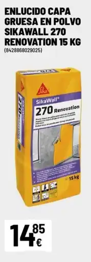 Brico Depôt SILKA Enlucido capa gruesa en polvo sikawall 270 renovation oferta