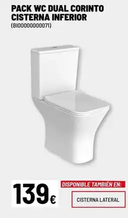 Brico Depôt Pack wc dual corinto cisterna inferior oferta