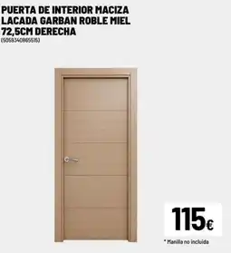 Brico Depôt Puerta de interior maciza lacada garban roble miel oferta