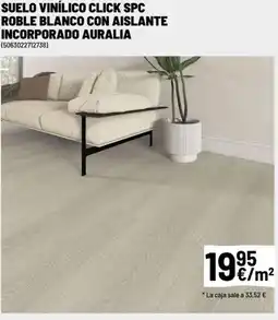 Brico Depôt Suelo vinílico click spc roble blanco con aislante incorporado auralia oferta
