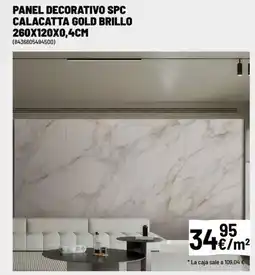 Brico Depôt Panel decorativo spc calacatta gold brillo oferta