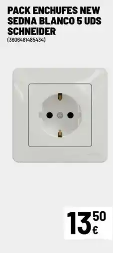 Brico Depôt SCHNEIDER Pack enchufes new sedna blanco 5 uds oferta