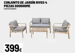 Brico Depôt Conjunto de jardín riveo 4 piezas goodhome oferta