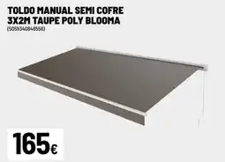 Brico Depôt Toldo manual semi cofre 3x2m taupe poly blooma oferta