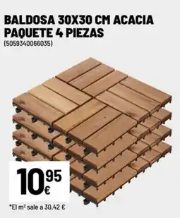 Brico Depôt Baldosa acacia paquete 4 piezas oferta