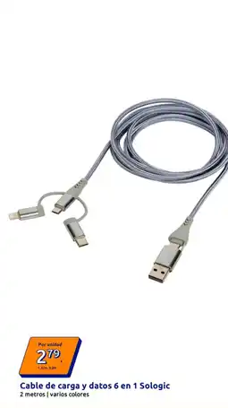 Action SOLOGIC Cable de carga y datos 6 en 1 oferta