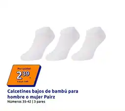 Action Calcetines bajos de bambú para hombre o mujer Pairz oferta