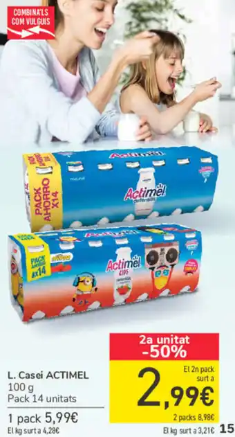 Carrefour L.Casei Actimel 100 g Pack 14 Unitats El 2n Pack Surt A oferta