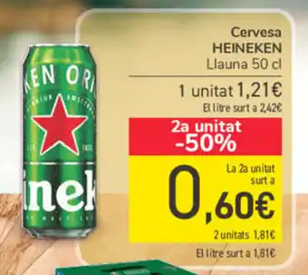 Carrefour Cervesa Heineken Llauna 50 cl La 2a Unitat Surt a oferta
