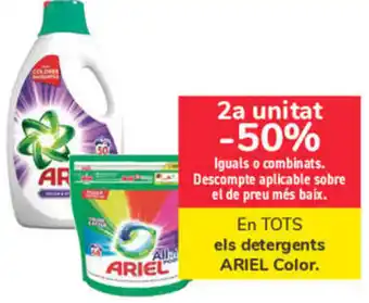 Carrefour 2a Unitat -50% En Tots Els Detergents Ariel Color oferta