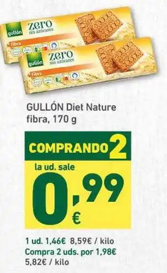 HiperDino Gullón Diet Nature Fibra 170g oferta